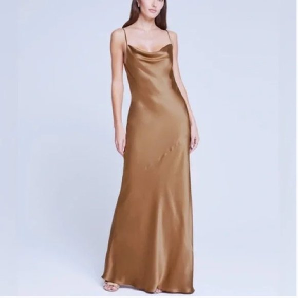 L'Agence Arianne Cowl Neck Maxi Dress USA 6 - Picture 2 of 12